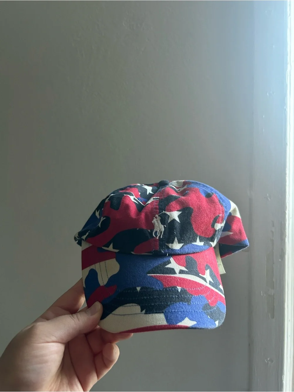 Polo by Ralph Lauren Red, Blue & White Camo Baseball Cap